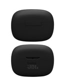 Auriculares true wireless JBL Vibe Beam 2 negros, diseño ergonómico, estuche de carga compacto, sonido potente.