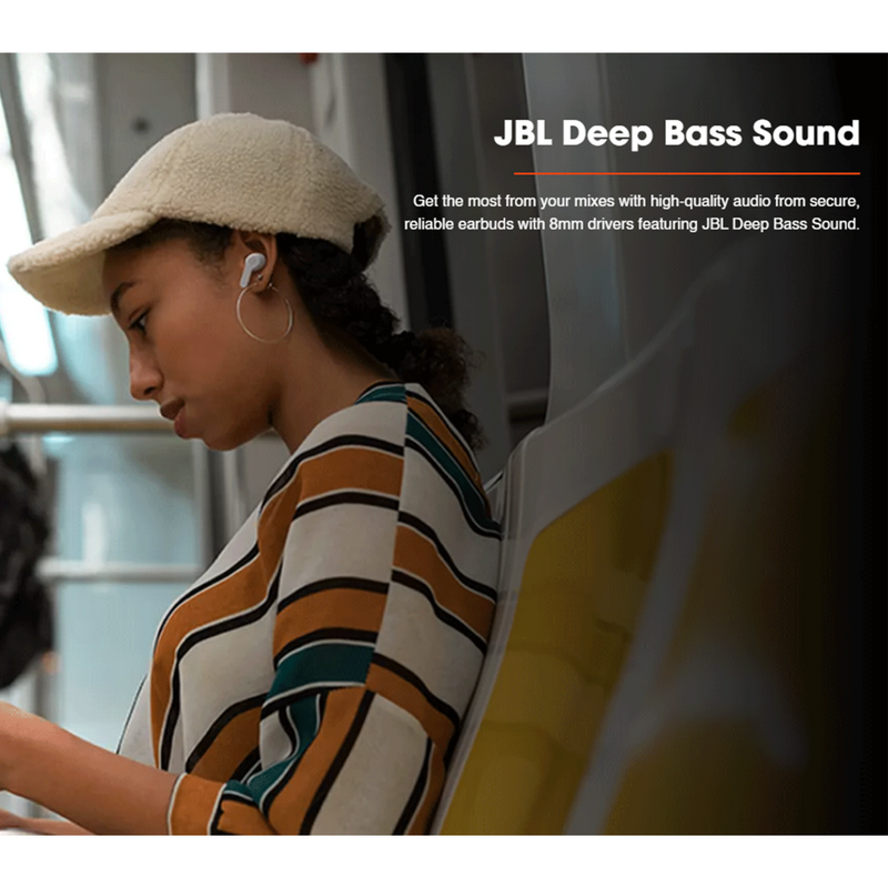 Compra los auriculares true wireless JBL Vibe Beam (Blanco) en Guatemala con el mejor precio en SlowBack, distribuidor autorizado de JBL.