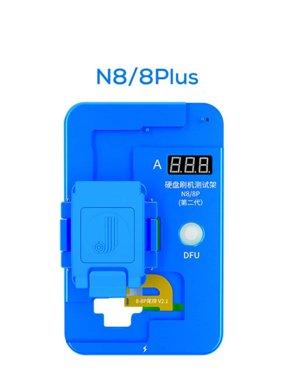 Reparación de placas nand para iPhone 8 y iPhone 8 Plus en Guatemala, con el soporte restaurador de nand JC V1S Pro N8.