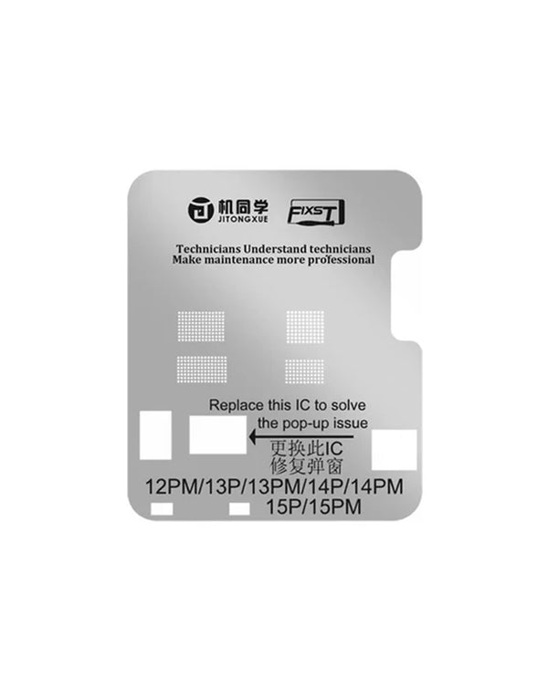 Protege los cables flex con este juego de plantillas para reparaciones de pantalla LCD de iPhone de 11 a 15Pro Max en Guatemala.