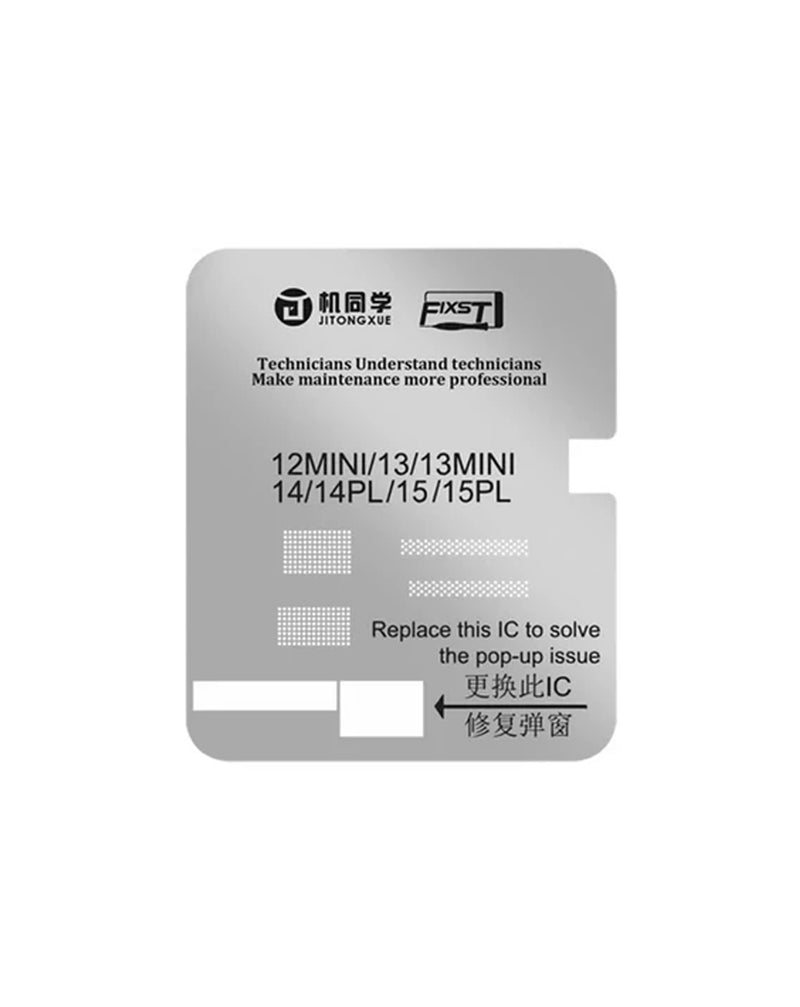 Protege los cables flex con este juego de plantillas para reparaciones de pantalla LCD de iPhone de 11 a 15Pro Max en Guatemala.
