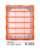 Caja de almacenamiento Kailiwei K-503 con 18 cajones