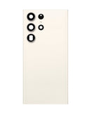 tapa trasera con lente de camara Samsung Galaxy S23 Ultra (US / International) (original) (Cream)