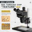 Microscopio estéreo trinocular KAISI S6 con columna extendida, oculares WF10X/23, ideal para inspección y reparación.