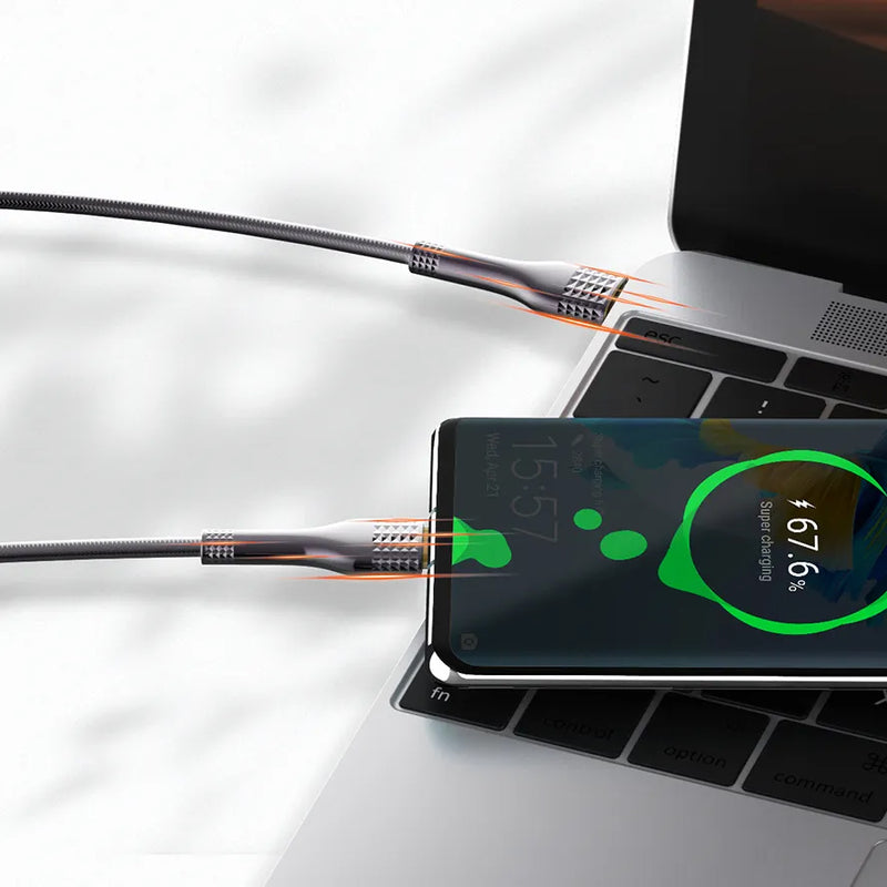 Encuentra el cable de carga LDNIO LC651c (GREY) de 100W de 3 pies en Guatemala para reparaciones de puerto de carga con Fast Charging.