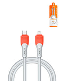 Compra un cable de carga LDNIO LC601 Non-MFI en Guatemala para tu dispositivo, con 30W de potencia y 6 pies de longitud en color naranja.