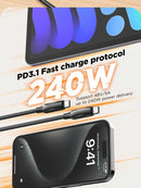 Compra el puerto de carga LDNIO LC921-240W PD-3.1 USB C-C en Guatemala para una carga rápida y eficiente.