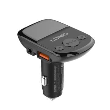 Encuentra el cargador de auto LDNIO C706Q Bluetooth 5.0 con 2 puertos USB A+C en Guatemala para carga eficiente y rápida.
