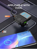 Encuentra el cargador de auto LDNIO C706Q Bluetooth 5.0 con 2 puertos USB A+C en Guatemala para carga eficiente y rápida.