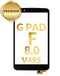 Encuentra la pantalla sin marco LG G Pad F 8.0 (V495) en Guatemala, ideal para reparaciones en talleres de tecnología.