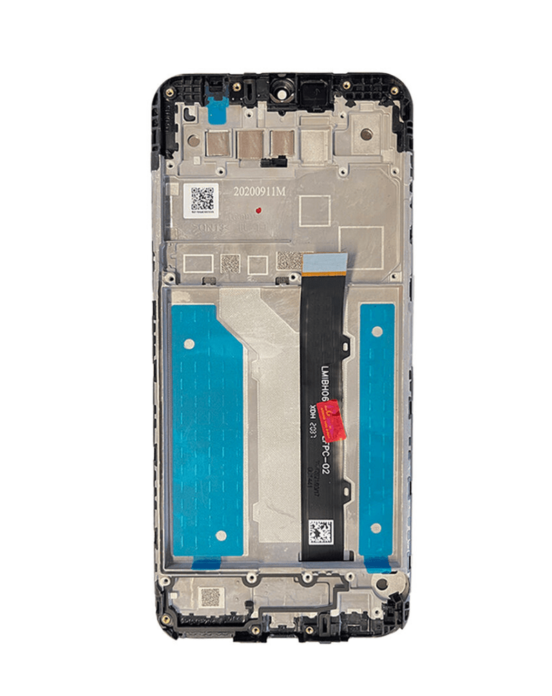 Reparación de pantalla LG K41s con marco en Guatemala, disponible en color negro.