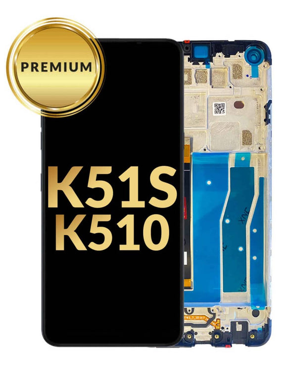 Reparación de pantalla con marco para LG K51s en Guatemala.