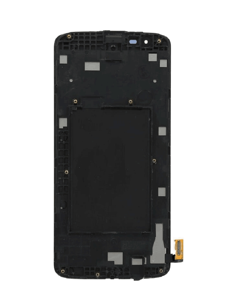 Pantalla con marco LG K8 (K350 / 2016) / Phoenix 2 / Escape 3 de color blanco disponible en Guatemala para reparaciones.