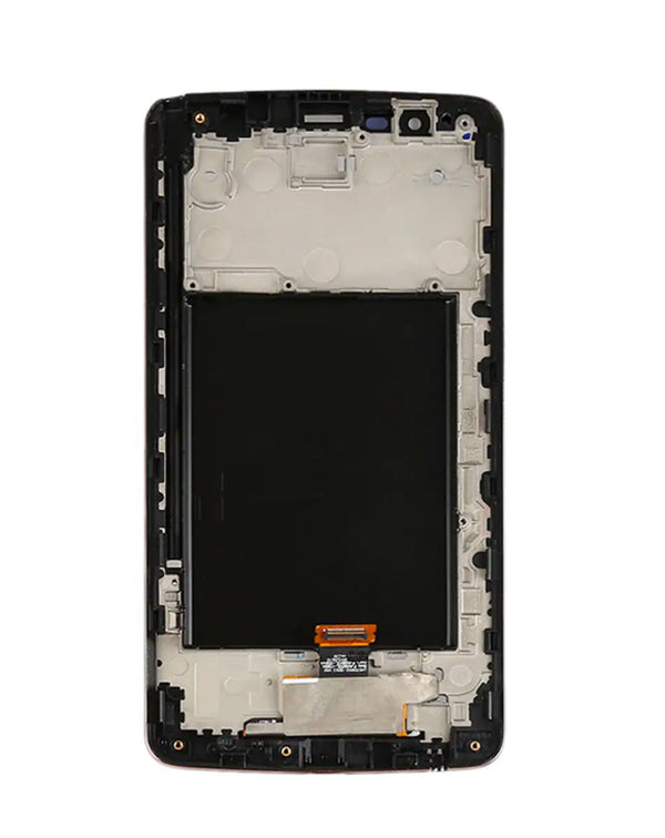 Pantalla con marco LG Stylo 2 Plus (MS550) color negro disponible en Guatemala, ideal para reparaciones de celulares en talleres mayoristas.