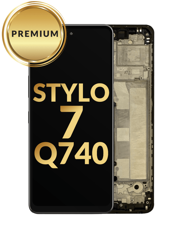 Encuentra la pantalla con marco LG Stylo 7 (Q740) en Guatemala, ideal para reparaciones de celulares al por mayor.