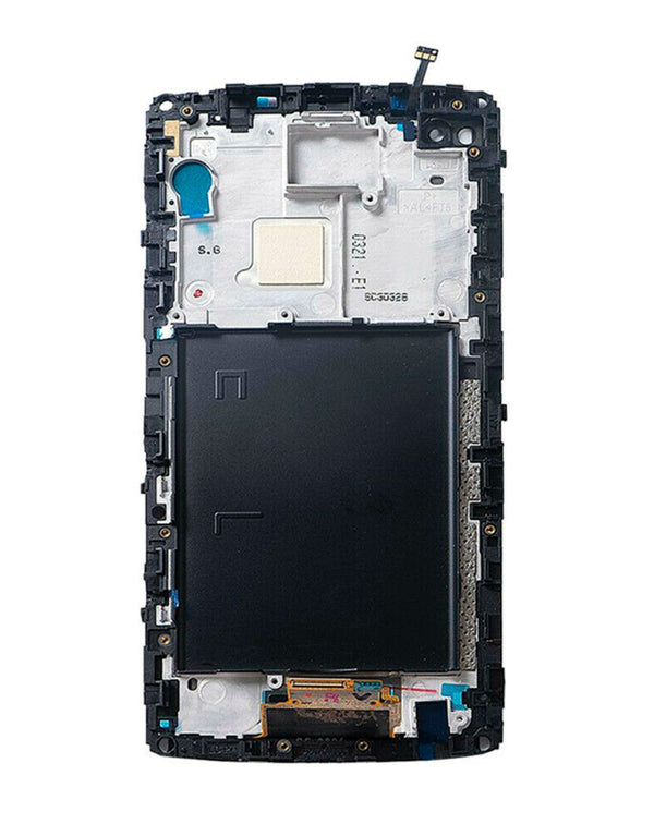 Encuentra pantalla con marco LG V10 (H900) de color negro en Guatemala, ideal para reparaciones en talleres especializados.