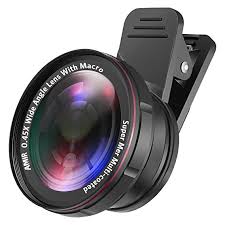 Lente de camara dos en uno para celular 37mm. Fish Eye y Proximidad.