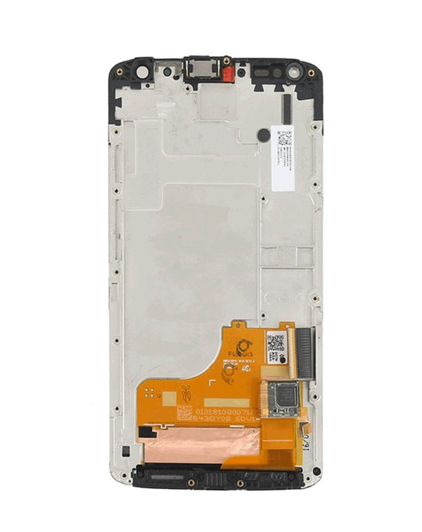 Venta de Pantalla con marco para Motorola Droid Turbo 2 / X Force en Guatemala, calidad premium y color negro.