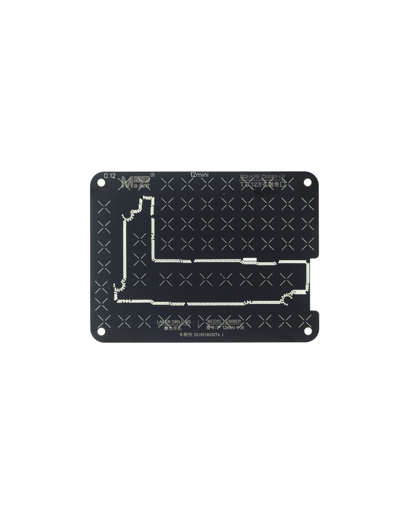 Encuentra la mejor plantilla de reballing BGA para iPhone 12 en Guatemala en MaAnt, el mayorista de herramientas de reparación de placas base.