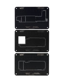 Set de stencil para reballing BGA de 0.12mm compatible con iPhone X a 15 Pro Max en Guatemala.