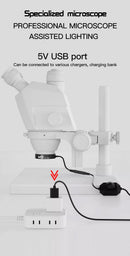 Luz anular ajustable MaAnt MY-035 para microscopios disponible en Guatemala en tiendas especializadas en equipos ópticos y de laboratorio.