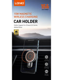 Soporte automático con carga rápida inalámbrica LDNIO MA20 de 15W en Guatemala, ideal para tu auto.