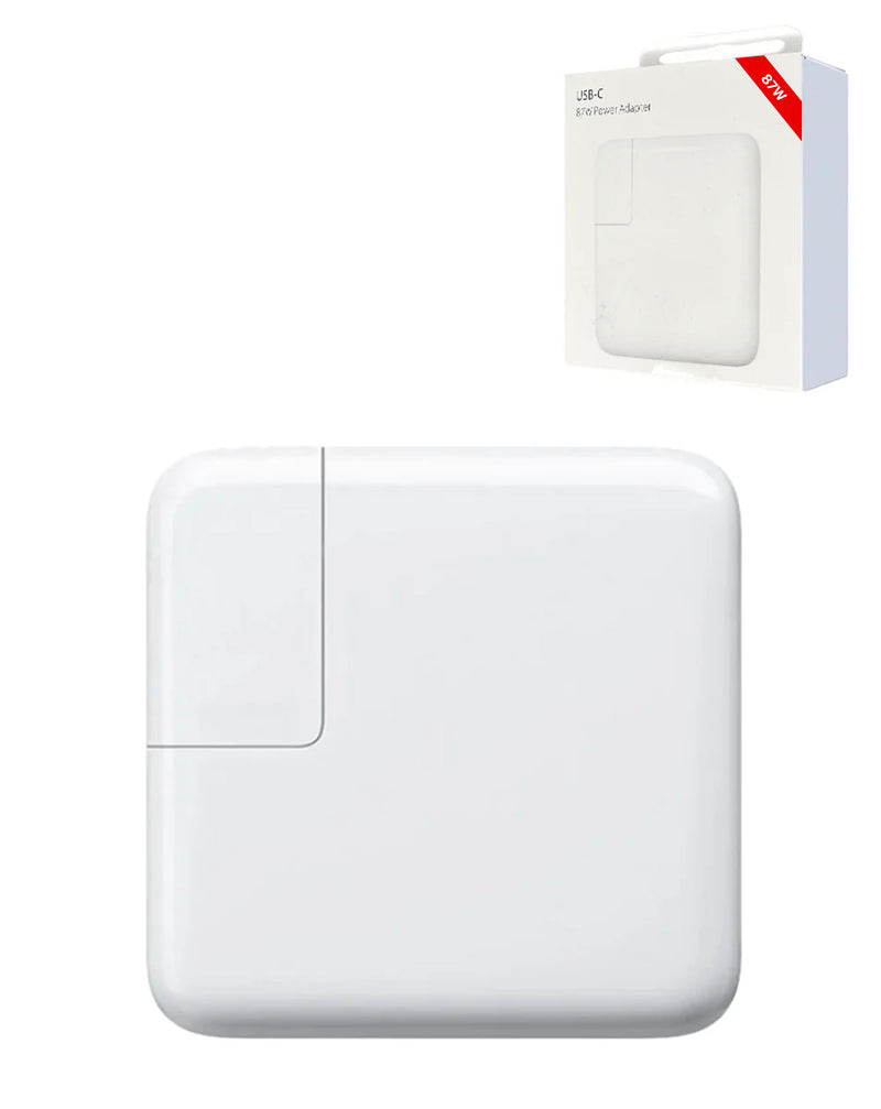 Encuentra en Guatemala adaptadores de corriente Macbook USB-C de 87W en SlowBack, especialistas en reparaciones de dispositivos Apple.
