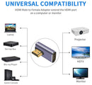 Adaptador magnético 8K recto macho a hembra SlowBack, ideal para conexión HDMI de video y accesorios laptop.
