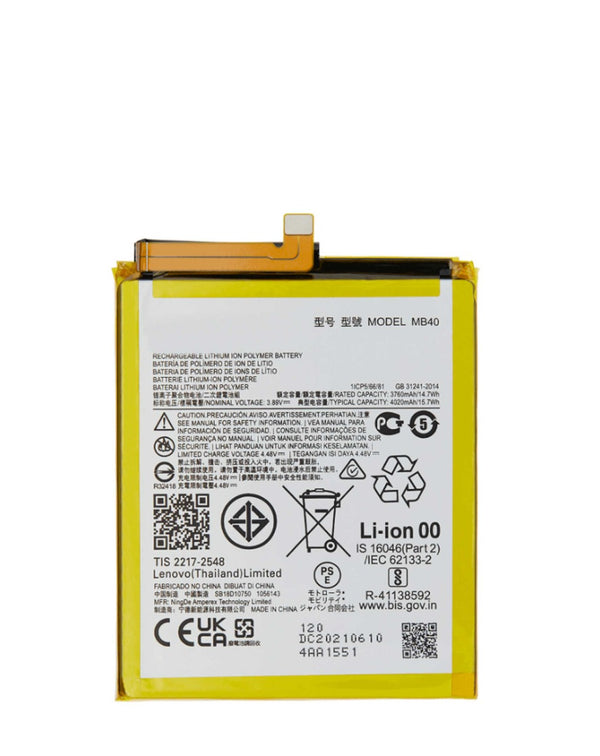 Reparación de batería para Motorola Moto Edge 20 (XT2143) (MB40) en Guatemala, de alta calidad y mayorista.