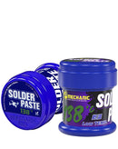 Pasta de soldadura Mechanic DR38, punto de fusión 138°C, 50g, ideal para reparación de laptops y soldadura electrónica.