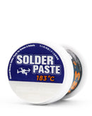 Pasta de soldadura MECHANIC DR83 de 50g, baja temperatura 183°C, para soldadura SMD y reparación electrónica de componentes térmicos.