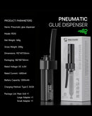 Dispensador de pegamento neumático Mechanic PD10, color blanco, con manguera y boquilla de precisión, ideal para electrónica.