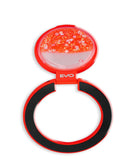 EVO CrystalRing Soporte imantado con glitter telefono (Rojo)