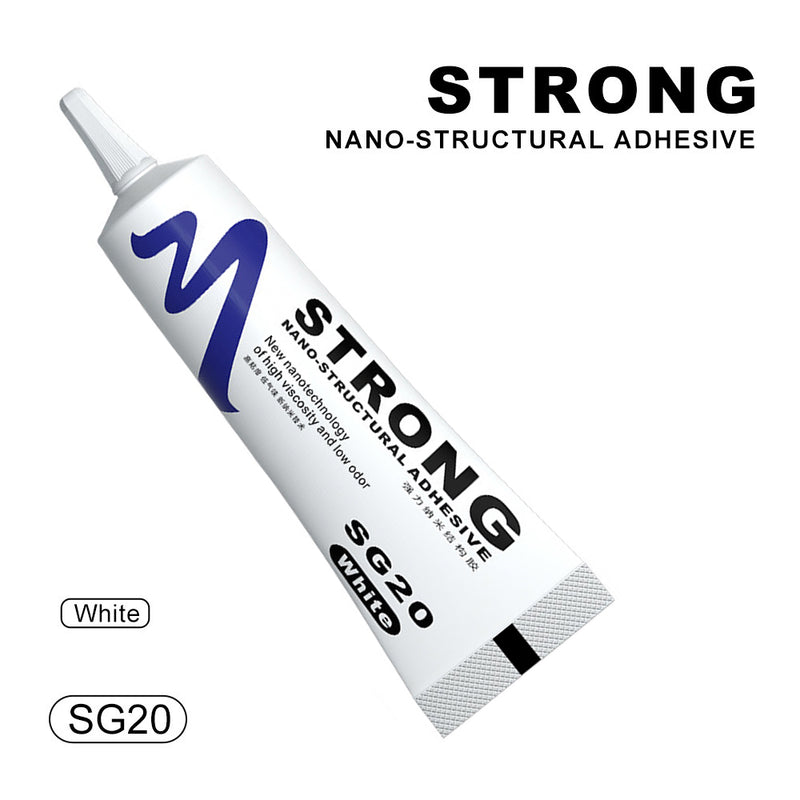 Compra adhesivo estructural nano fuerte MiJing SG20 de color blanco en Guatemala para tus proyectos de construcción, disponible en formatos de 50ml.