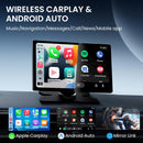 Interfaz USB-C de 9 pulgadas para coche, compatible con Android Auto y Apple CarPlay.