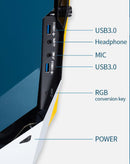 Encuentra la mejor torre personalizada para PC estilo Warship en Guatemala con ventiladores RGB en negro.