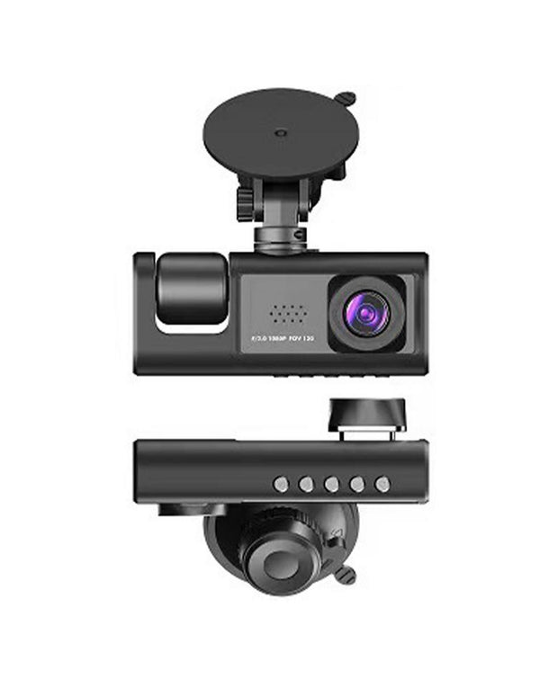Dash Cam Full HD Gran Angular con Bateria 180 maH (1280*720P / 30FPS) (Front / In-Cabin / Tail Camera)
