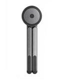 Soporte portátil SlowBack multi-funcional para laptop y teléfono en gris, ajustable y plegable.