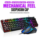 Encuentra el teclado y mouse gaming 2 en 1 RGB con llaves multimedia Full Size en Guatemala, ideal para gamers y entusiastas de la tecnología.