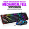 Encuentra el teclado y mouse gaming 2 en 1 RGB con llaves multimedia Full Size en Guatemala, ideal para gamers y entusiastas de la tecnología.