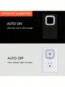 Set de 4 luces nocturnas SlowBack blancas, con sensor de encendido/apagado automático.