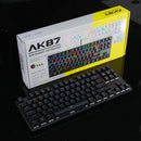 Teclado mecánico SlowBack AK87 cableado, con 87 teclas y retroiluminación RGB vibrante.