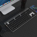 Teclado mecánico inalámbrico SlowBack MK008 de bajo perfil, con retroiluminación LED, teclas negras.