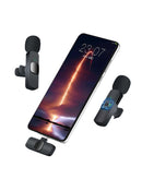 Microfono lavelier con receptor de bateria incorporado para vlogging (USB-C)