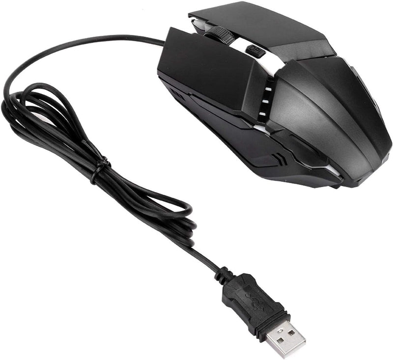 Mouse gaming cableado 6 botones 7 colores RGB