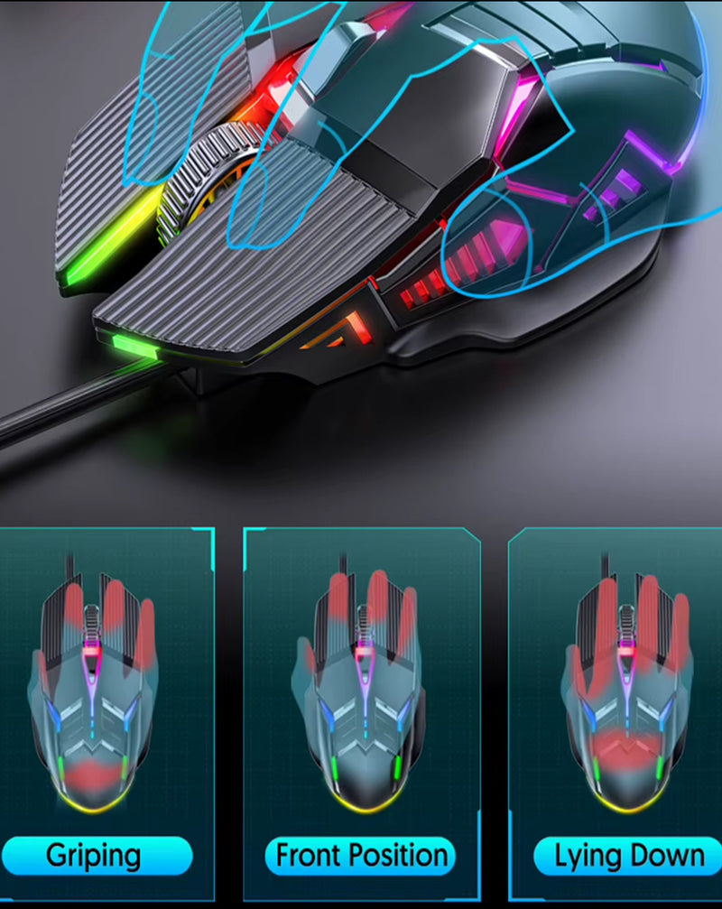 Encuentra el mejor mouse gamer con cable de 7 botones y 7 colores RGB en Guatemala para tus juegos en línea.