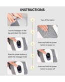 Masajeador de piernas recargable multifuncional con calefacción, diseño ergonómico en gris, juego de 2 piezas para alivio muscular.