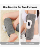 Masajeador de piernas recargable multifuncional con calefacción, diseño ergonómico en gris, juego de 2 piezas para alivio muscular.