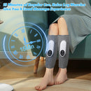 Masajeador de piernas recargable multifuncional con calefacción, diseño ergonómico en gris, juego de 2 piezas para alivio muscular.