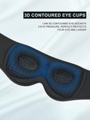 Mascarilla de dormir SlowBack negra con altavoz inalámbrico recargable, ideal para relajación y viajes.